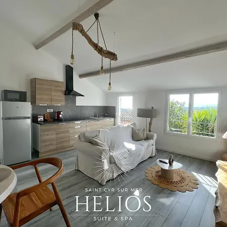 Jacuzzi Vue Sur Mer Helios Suite & Spa Saint-Cyr-sur-Mer Esterno foto